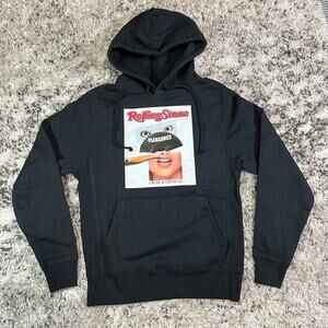 Pleasures x Rolling Stone Black pullover hoodie Men’s Size S Limited Rare